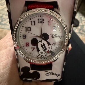 Disney Mickey Mouse watch with Bling and Red band